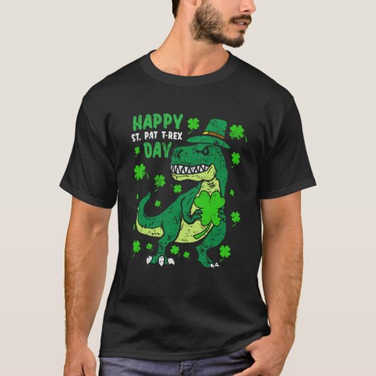 Happy St Pat Trex Day Dino St Patricks Day Toddler T-Shirt (Vorderseite)