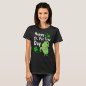 Happy St. Pat Trex Day Dinosaur St. Patrick's Day T-Shirt (Vorne ganz)