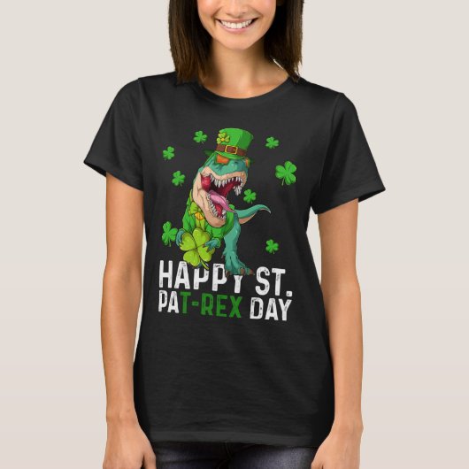 Happy St Pat Trex Day Dinosaur St Patricks Day Tod T-Shirt (Vorderseite)