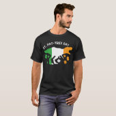 Happy St Pat Trex Day Dinosaur Tyrannosaur Patrick T-Shirt (Vorne ganz)