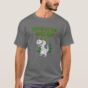 Happy St Pat Trex Day Men Women Kinder St Patricks T-Shirt