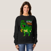 Happy St Pat Trex Day Saint Patrick Dinosaur Boys Sweatshirt (Vorne ganz)