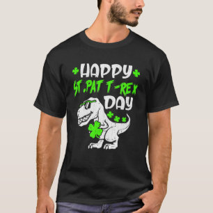 Happy St Pat-Trex Day Saint Patrick Dinosaur Boys T-Shirt
