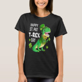 Happy St Pat Trex Day St Patricks Day Dinosaur Luc T-Shirt (Vorderseite)