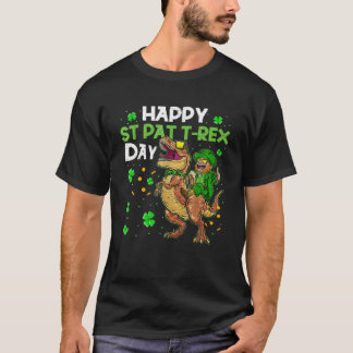 Happy St Pat Trex Day St Patricks Day Leprechaun D T-Shirt