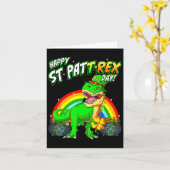 Happy St Pat Trex Day St Patricks Day Niedlich Din Karte (Gelbe Blume)