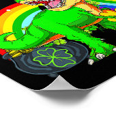 Happy St Pat Trex Day St Patricks Day Niedlich Din Poster (Ecke)