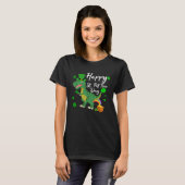 Happy St. Pat Trex Day T-Shirt Dinosaur St. Patric (Vorne ganz)