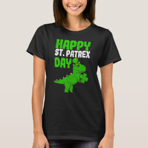 Happy St Patrex Day Irish Rex Saint Patricks Dino T-Shirt