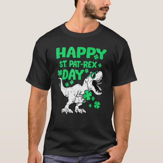 Happy St PaTRex Dinosaur Saint Patrick's Day Boys  T-Shirt (Vorderseite)
