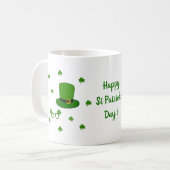 Happy St Patri Minimalistisch Niedlich Kaffeetasse (Vorderseite Links)