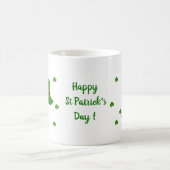 Happy St Patri Minimalistische Niedliche Kaffee Ta Kaffeetasse (Mittel)