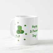 Happy St Patri Minimalistische Niedliche Kaffee Ta Kaffeetasse (Vorderseite Links)
