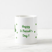 Happy St Patri Minimalistische Niedliche Kaffee Ta Kaffeetasse (Mittel)