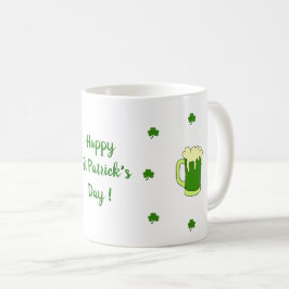 Happy St Patri Minimalistische Niedliche Kaffee Ta Kaffeetasse