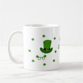 Happy St Patri Minimalistische Niedliche Kaffee Ta Kaffeetasse (Links)