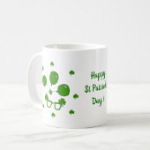 Happy St Patri Minimalistische Niedliche Kaffee Ta Kaffeetasse (Vorderseite Links)