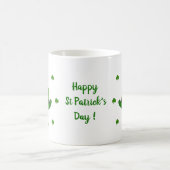 Happy St Patri Minimalistische Niedliche Kaffee Ta Kaffeetasse (Mittel)