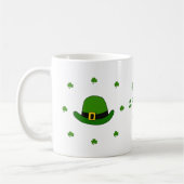Happy St Patri Minimalistische Niedliche Kaffee Ta Kaffeetasse (Links)
