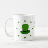 Happy St Patri Minimalistische Niedliche Kaffee Ta Kaffeetasse (Links)