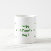 Happy St Patri Minimalistische Niedliche Kaffee Ta Kaffeetasse (Mittel)