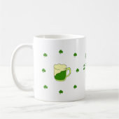 Happy St Patri Minimalistische Niedliche Kaffee Ta Kaffeetasse (Links)