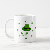 Happy St Patri Minimalistische Niedliche Kaffee Ta Kaffeetasse (Links)