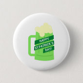Happy-st-Patrick-Bier Button (Vorderseite)