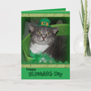 Happy St.Patrick Day Card mit Katze Karte