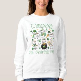 Happy St. Patrick Day Cats  Sweatshirt