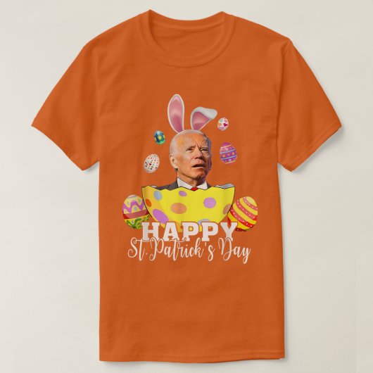 Happy St Patrick Day Funny Joe Biden Easter Holida T-Shirt (Design vorne)