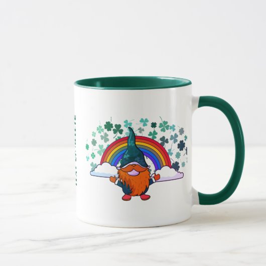 Happy St. Patrick Day Gnomest Rainbow Clover Tasse (Rechts)