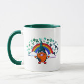 Happy St. Patrick Day Gnomest Rainbow Clover Tasse (Links)