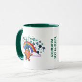 Happy St. Patrick Day Gnomest Rainbow Clover Tasse (Vorderseite Links)