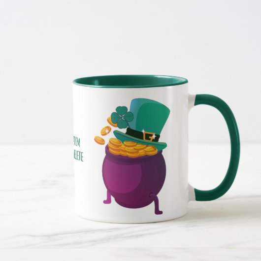 Happy St Patrick Day Hat Leprechaun Shamrok Tasse (Rechts)