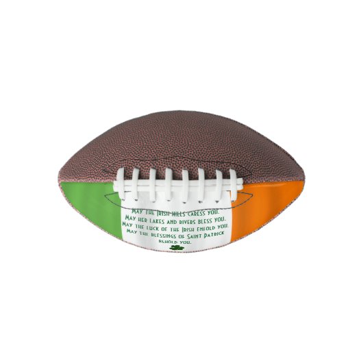 Happy St. Patrick Irish Blessing Flag Kleeblatt Football (Vorderseite)
