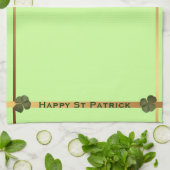 Happy St Patrick R4 Blätter Clover Kitchen Handtuc Geschirrtuch (Gefaltet)