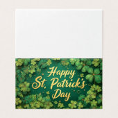 Happy St. Patrick’s Day Clover Design (Außenseite Aufgefaltet)