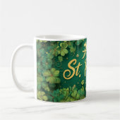 Happy St. Patrick’s Day Clover Design Kaffeetasse (Links)
