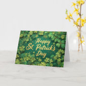 Happy St. Patrick’s Day Clover Design Karte (Gelbe Blume)
