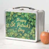 Happy St. Patrick’s Day Clover Design Metall Brotdose (Beispiel)