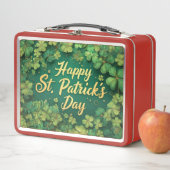 Happy St. Patrick’s Day Clover Design Metall Brotdose (Beispiel)