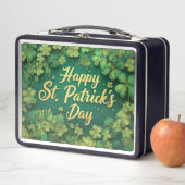 Happy St. Patrick’s Day Clover Design Metall Brotdose (Beispiel)