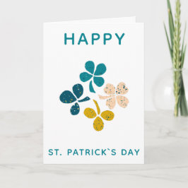 Happy St. Patrick`s Day Clover Kleeblatt Zeichnend Karte
