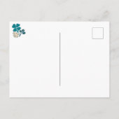 Happy St. Patrick`s Day Clover Kleeblatt Zeichnend Postkarte (Rückseite)