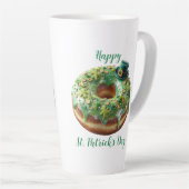 Happy St. Patrick’s Day Donut with Leprechaun Hat Milchtasse (Rechte Ecke)