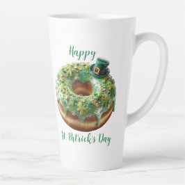 Happy St. Patrick’s Day Donut with Leprechaun Hat Milchtasse