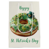 Happy St. Patrick’s Day Donut with Leprechaun Hat Mittlere Geschenktüte (Rückseite)