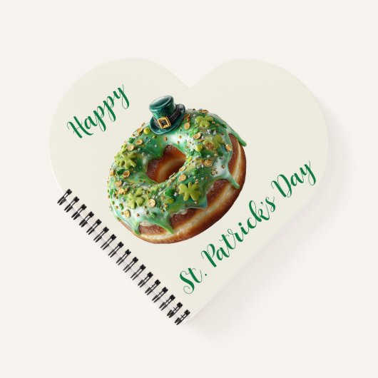 Happy St. Patrick’s Day Donut with Leprechaun Hat Notizblock (Vorderseite)