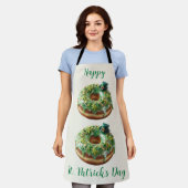 Happy St. Patrick’s Day Donut with Leprechaun Hat Schürze (Getragen)